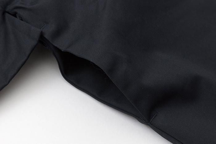 【官網限定】撥水斜紋織(對不起斜紋織) 圓領方袖外套(enryogaitou)/暗藍色