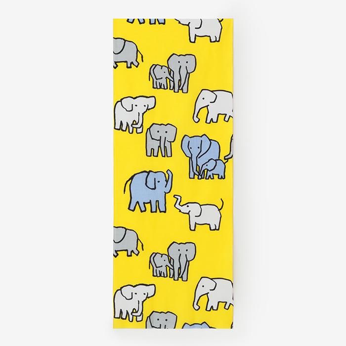 Ise Momen Textil-Tenugui/Elefant