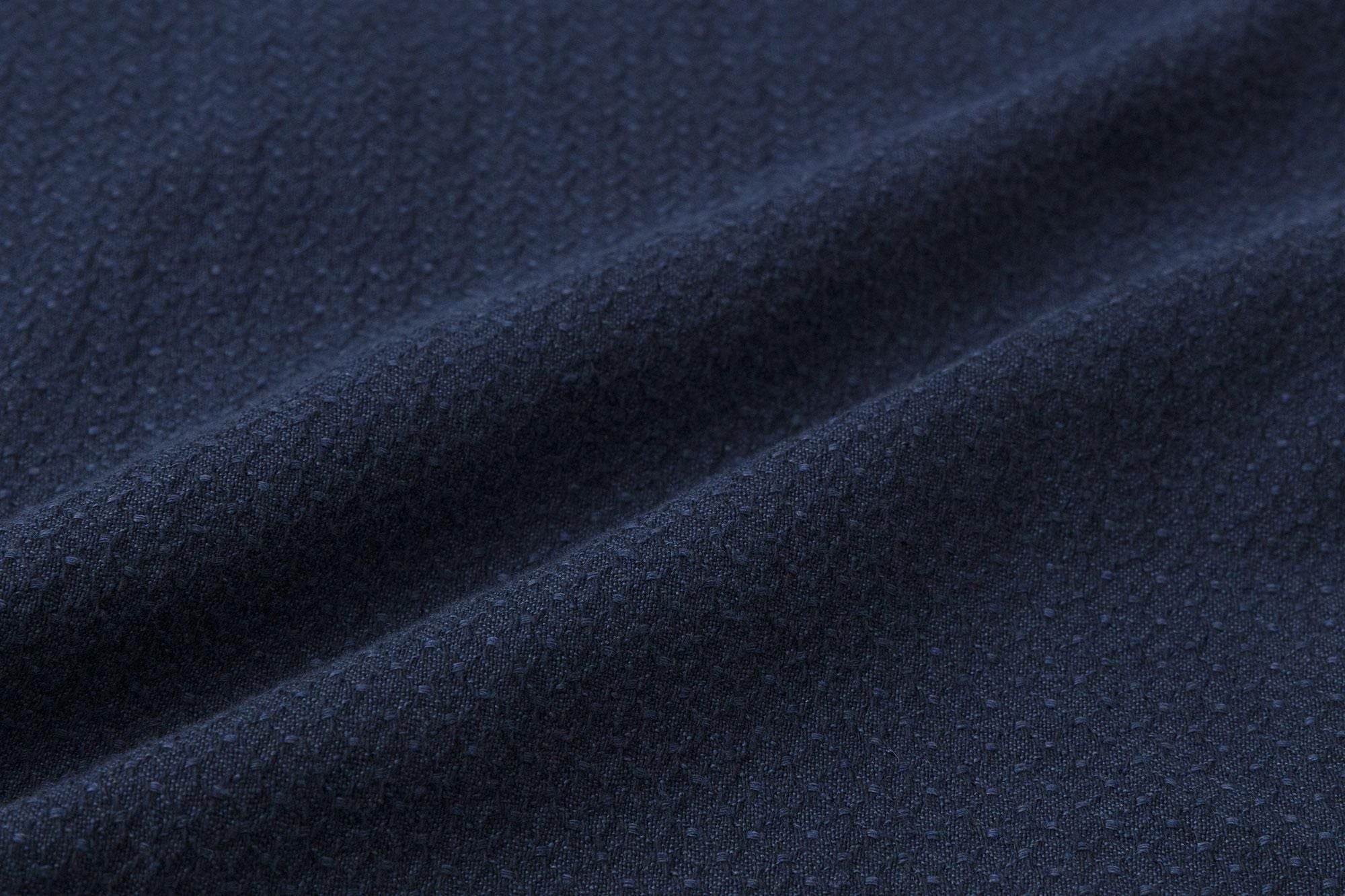 【net限定】綿麻 舶来織(はくらいおり) 筒下(つつした)/濃紺(のうこん)