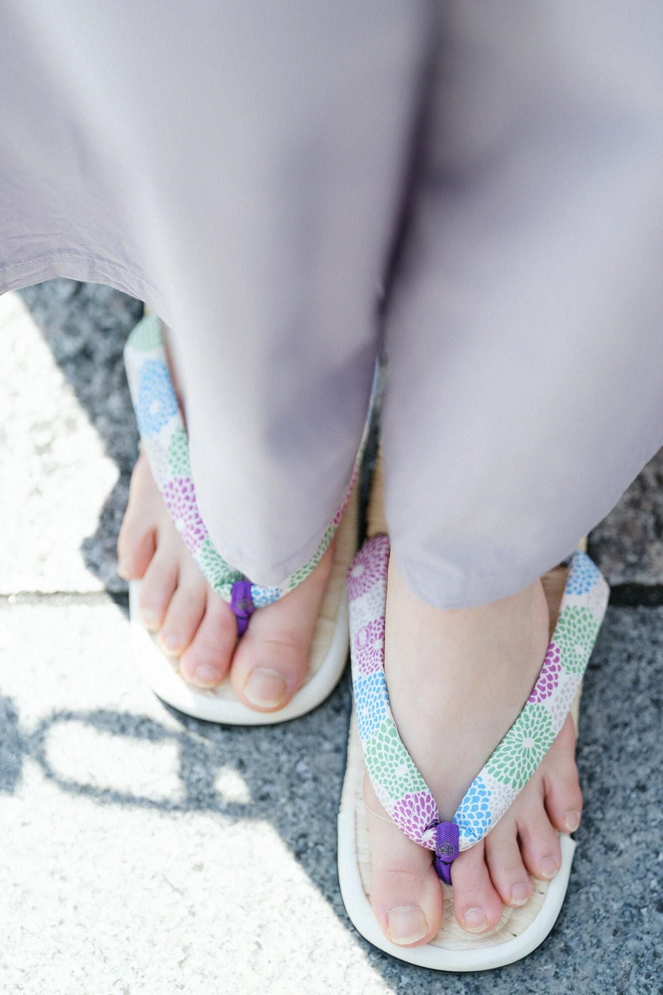 草履涼鞋 茶竹/全菊 涼風