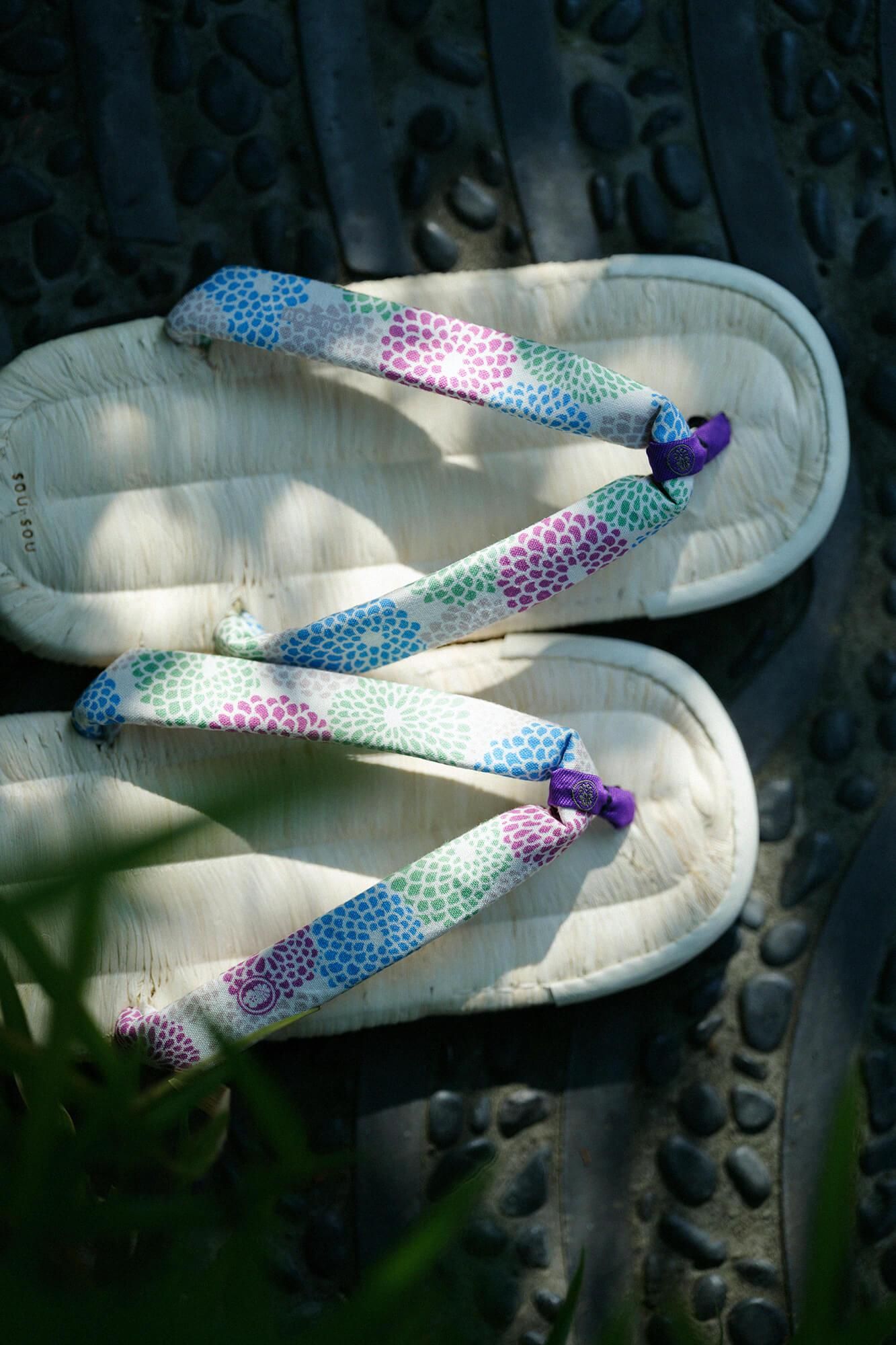 草履涼鞋 茶竹/全菊 涼風