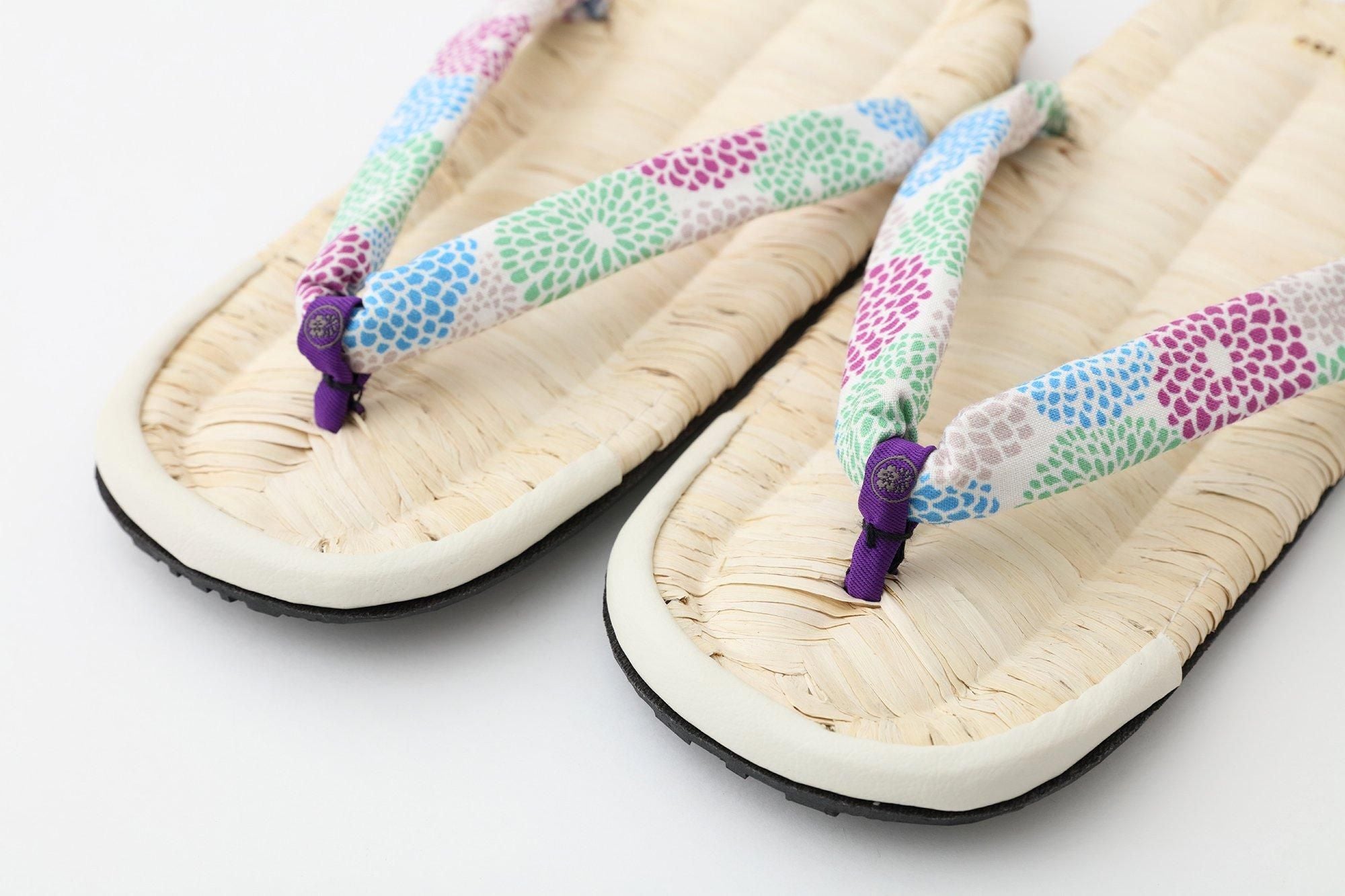 草履涼鞋 茶竹/全菊 涼風