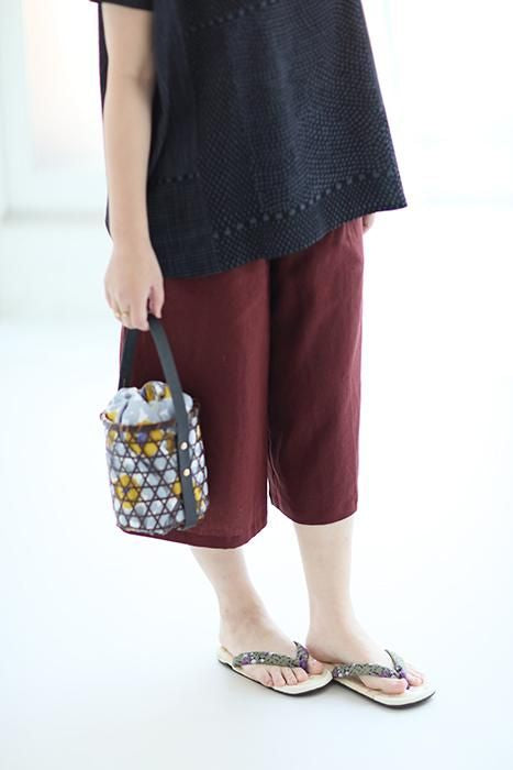 草履涼鞋 茶竹/野薔薇