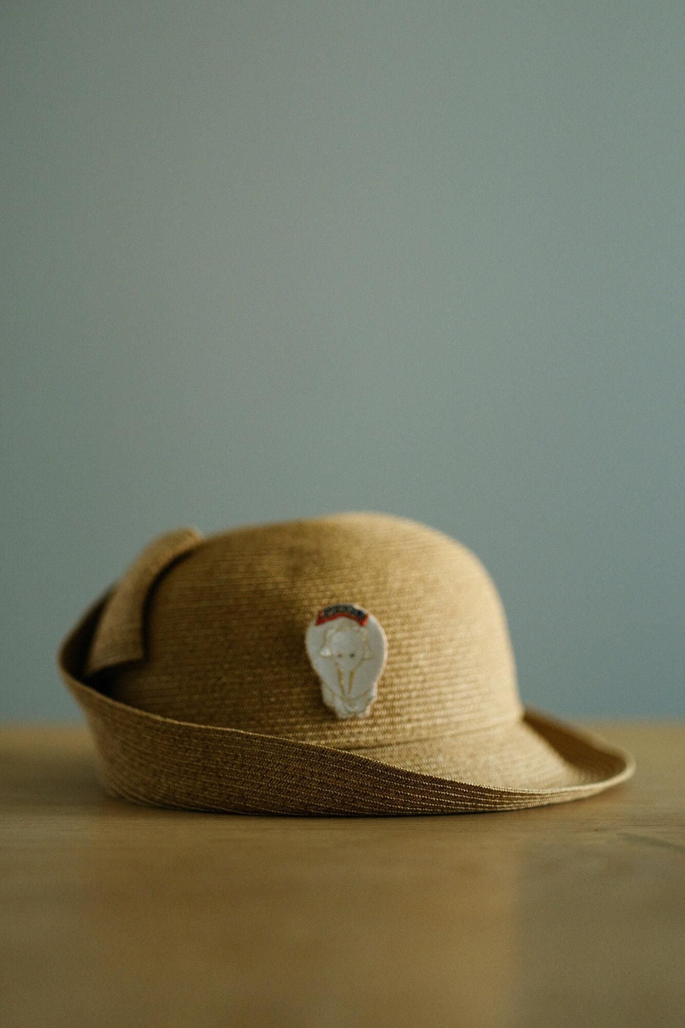 寧寧 蝴蝶結帽/胡桃色