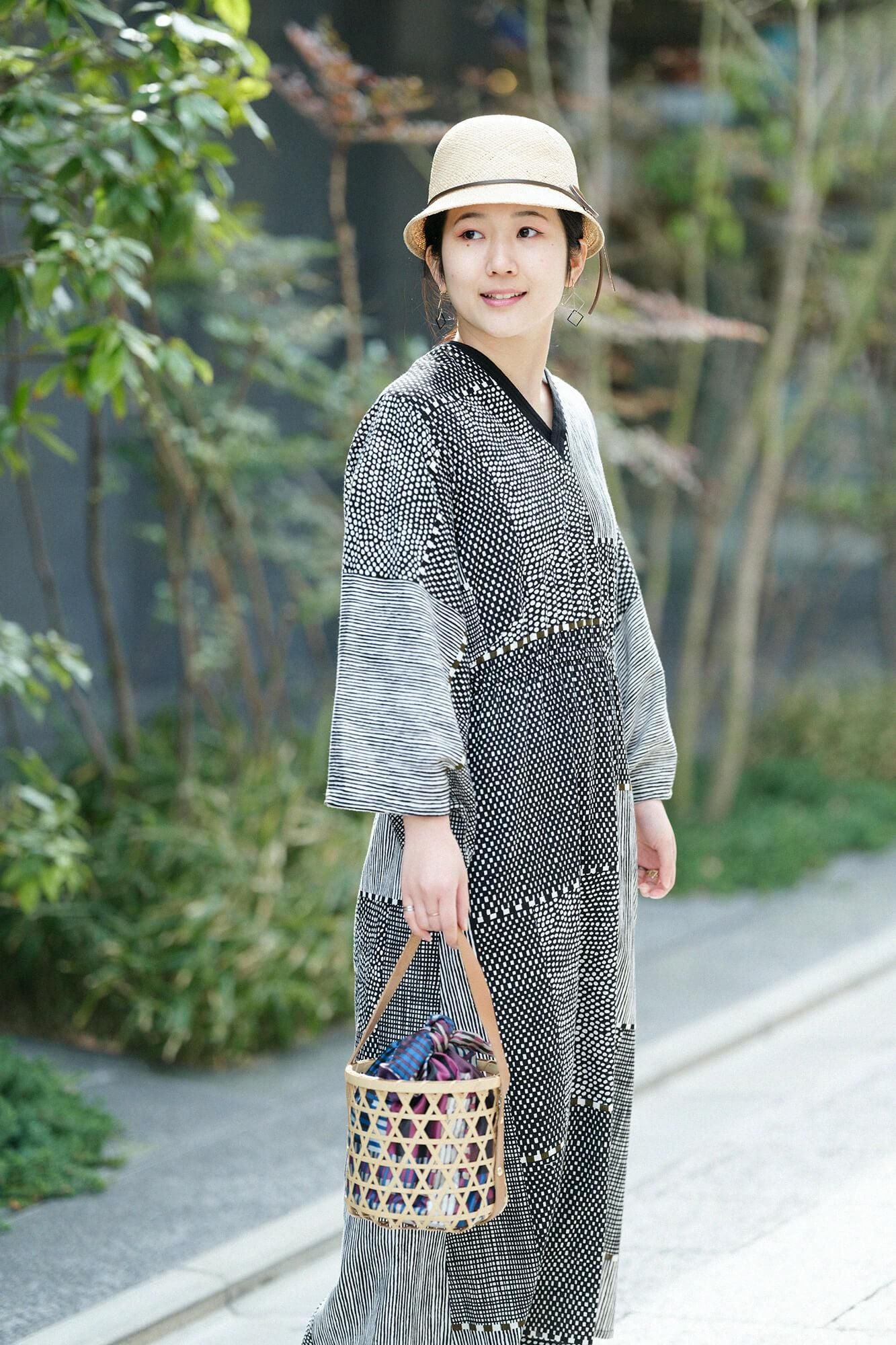 Mutsume Basket Bag / White Bamboo Large