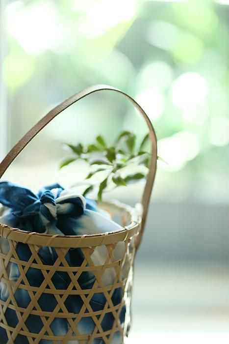 Mutsume Basket Bag / White Bamboo Large