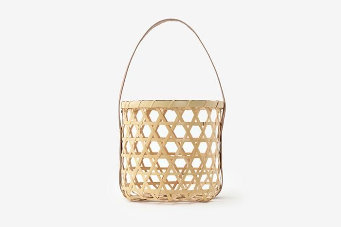 Mutsume Basket Bag / White Bamboo Large