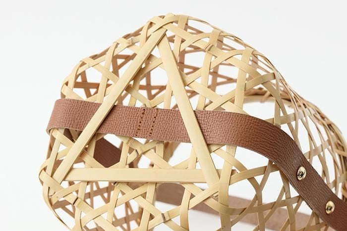 Mutsume Basket Bag / White Bamboo Large