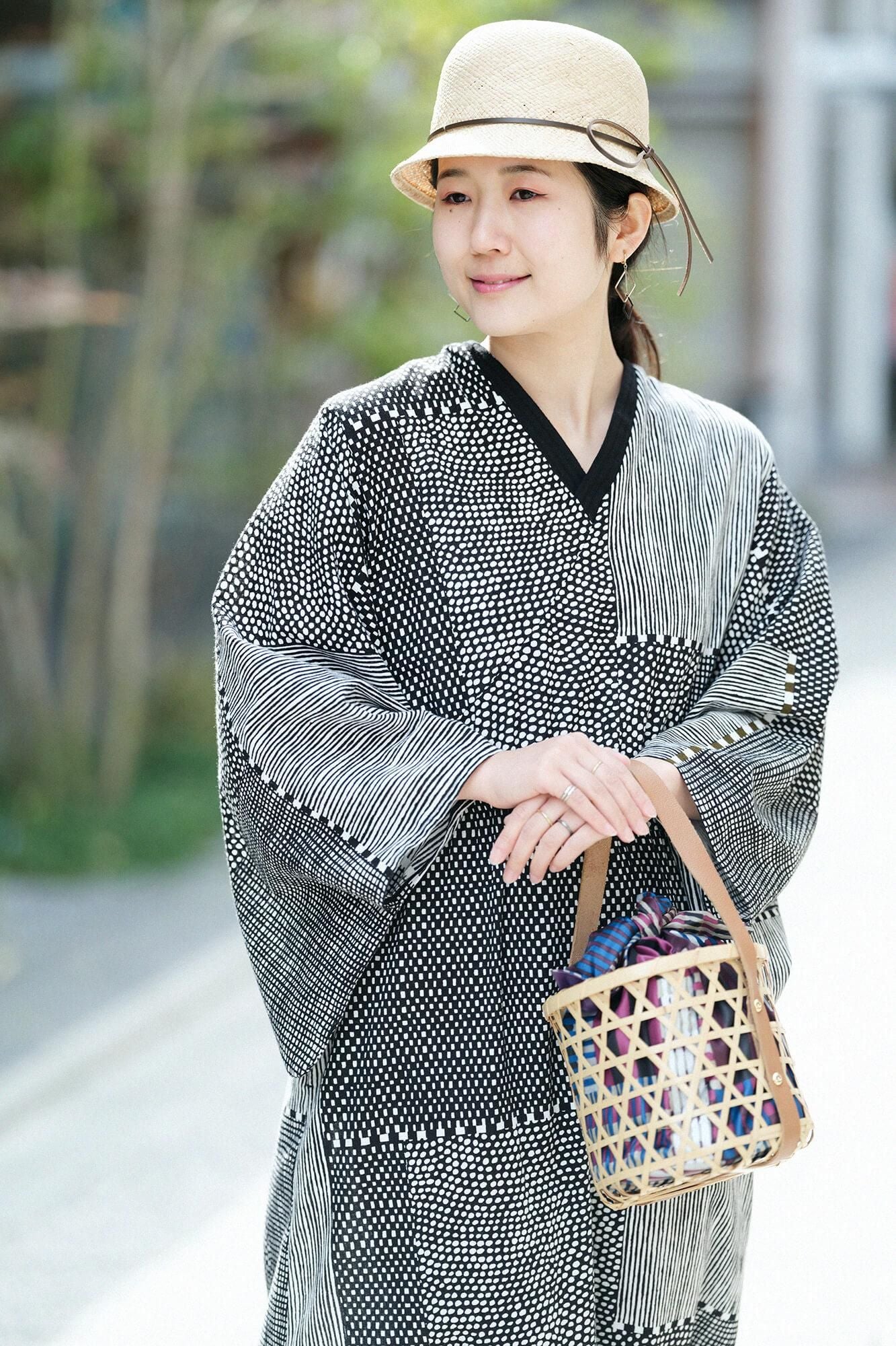 Mutsume Basket Bag / White Bamboo Large