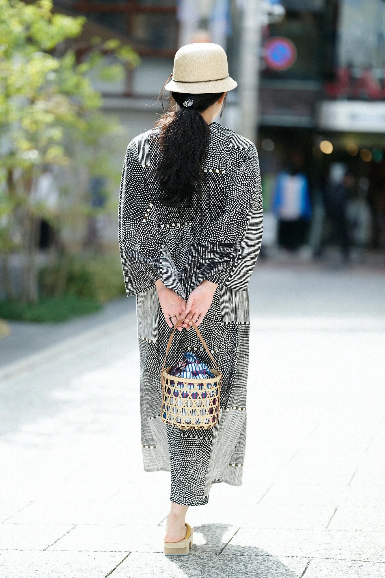 Mutsume Basket Bag / White Bamboo Large