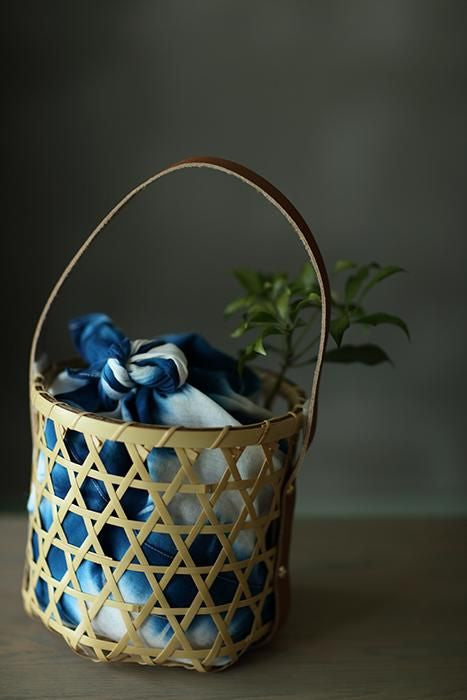 Mutsume Basket Bag / White Bamboo Large