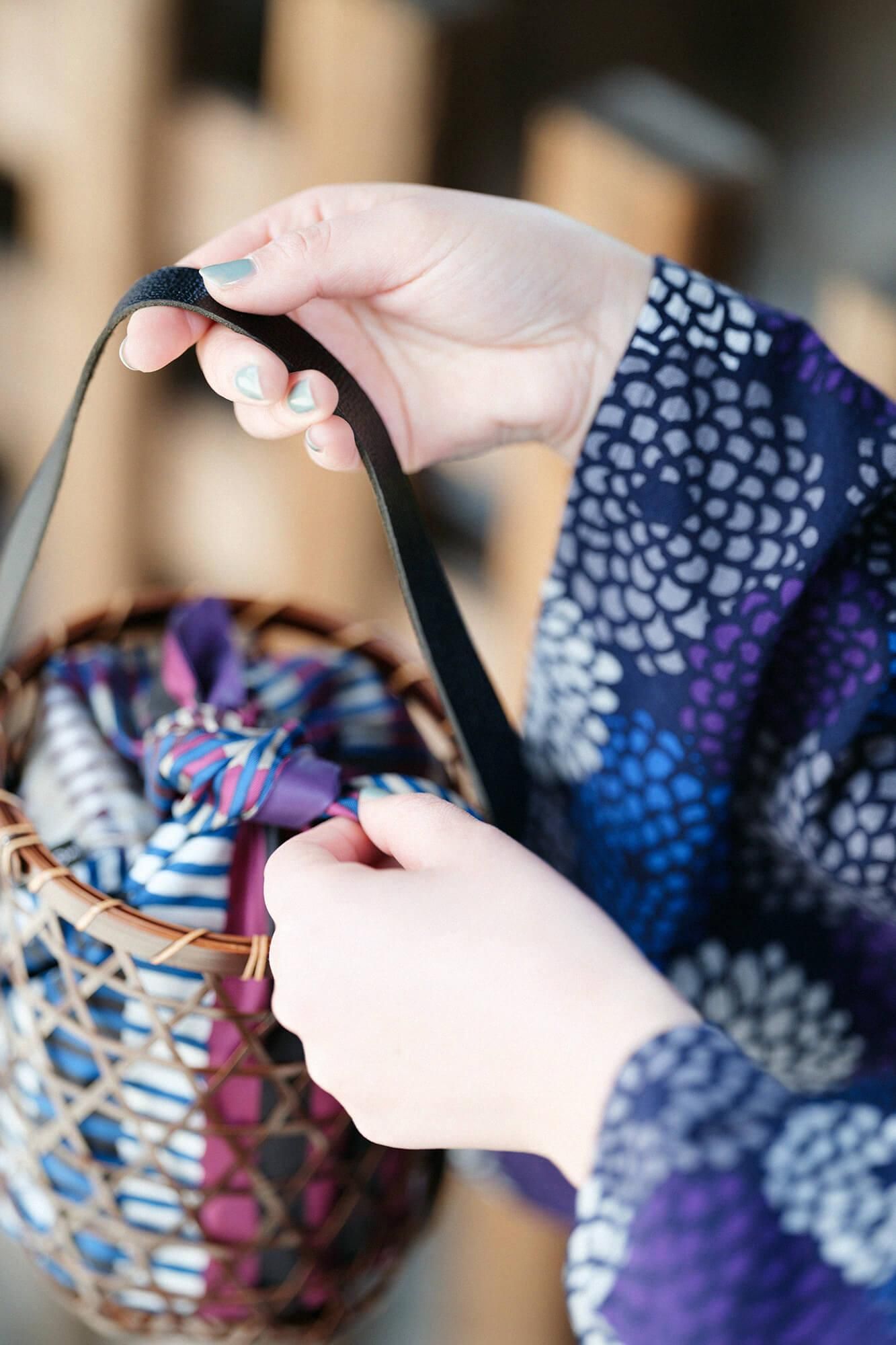 Mutsume Dyed Basket Bag / Small