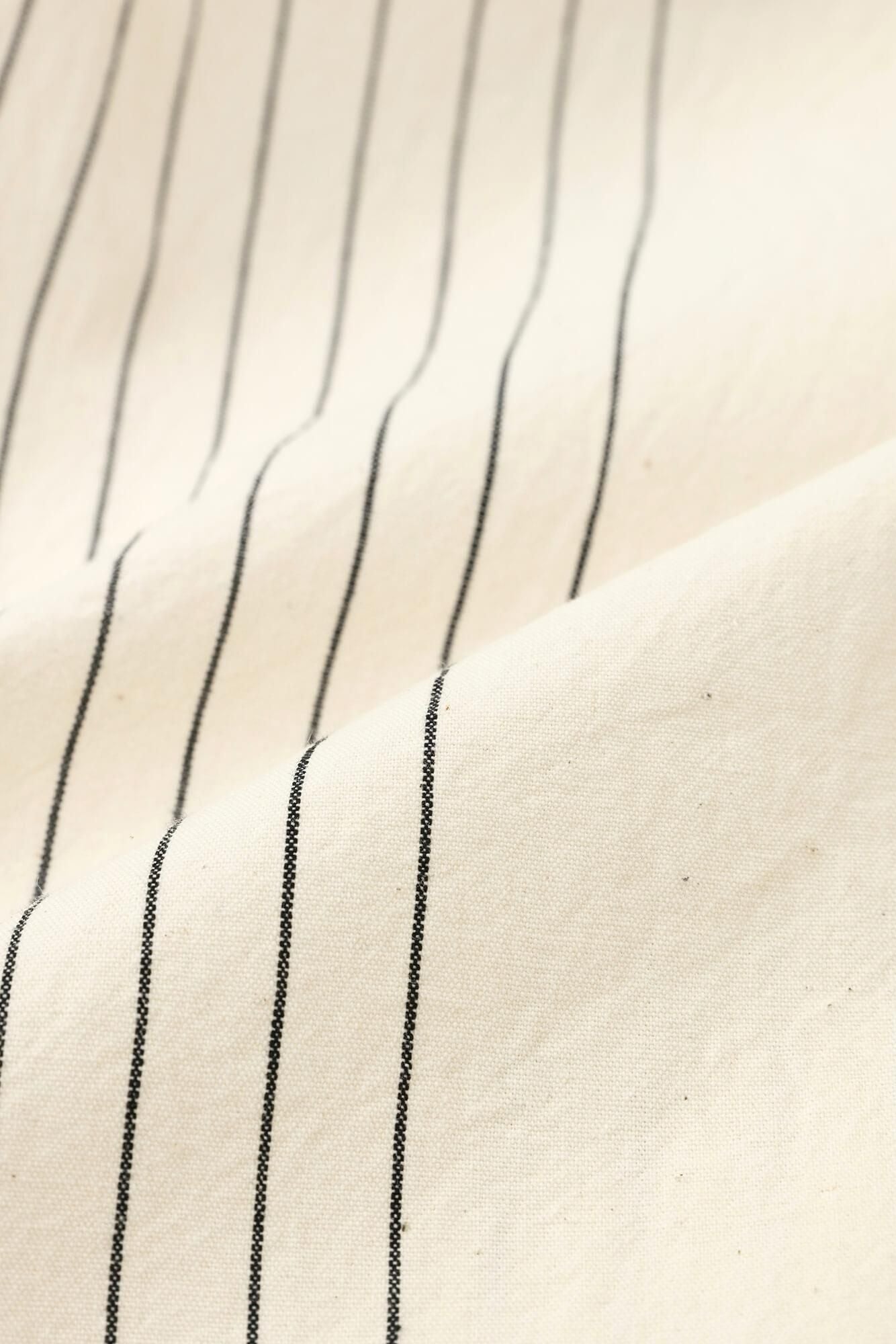 【Ships ard. 4/21】Isemomen Cotton 20/20 Wide-legged Pants / Half Striped Raw White