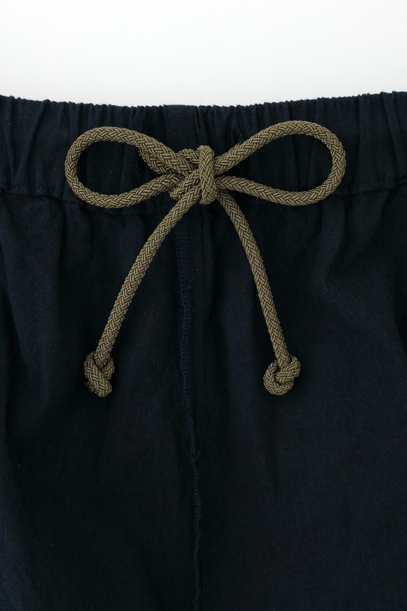 ISE棉花20/20亚麻混合宽形状(Hironari)monpe/深蓝色(Nukon)