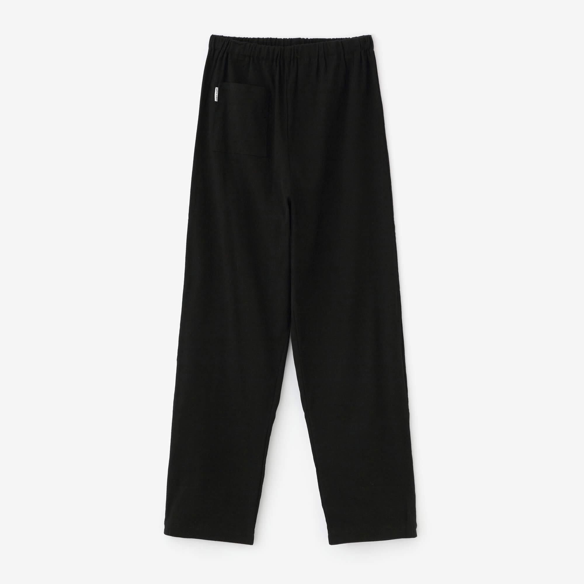 高島縮 40/40 えんゆう穿き/濡羽色(ぬればいろ)