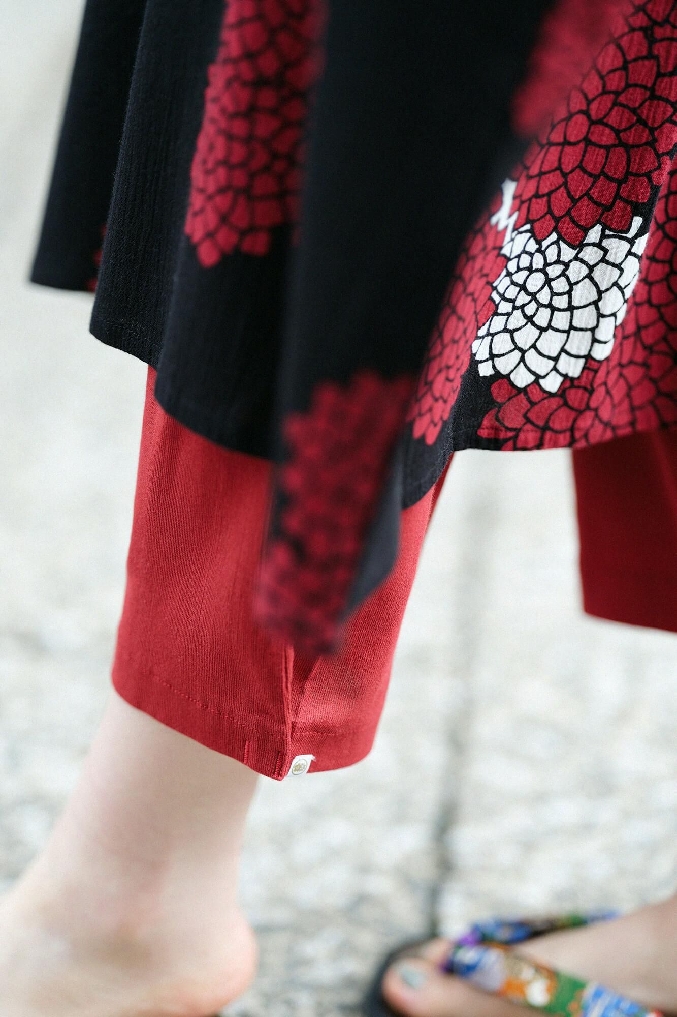 Chizimi Cotton 40/40 Skinny Pants / Dark Red