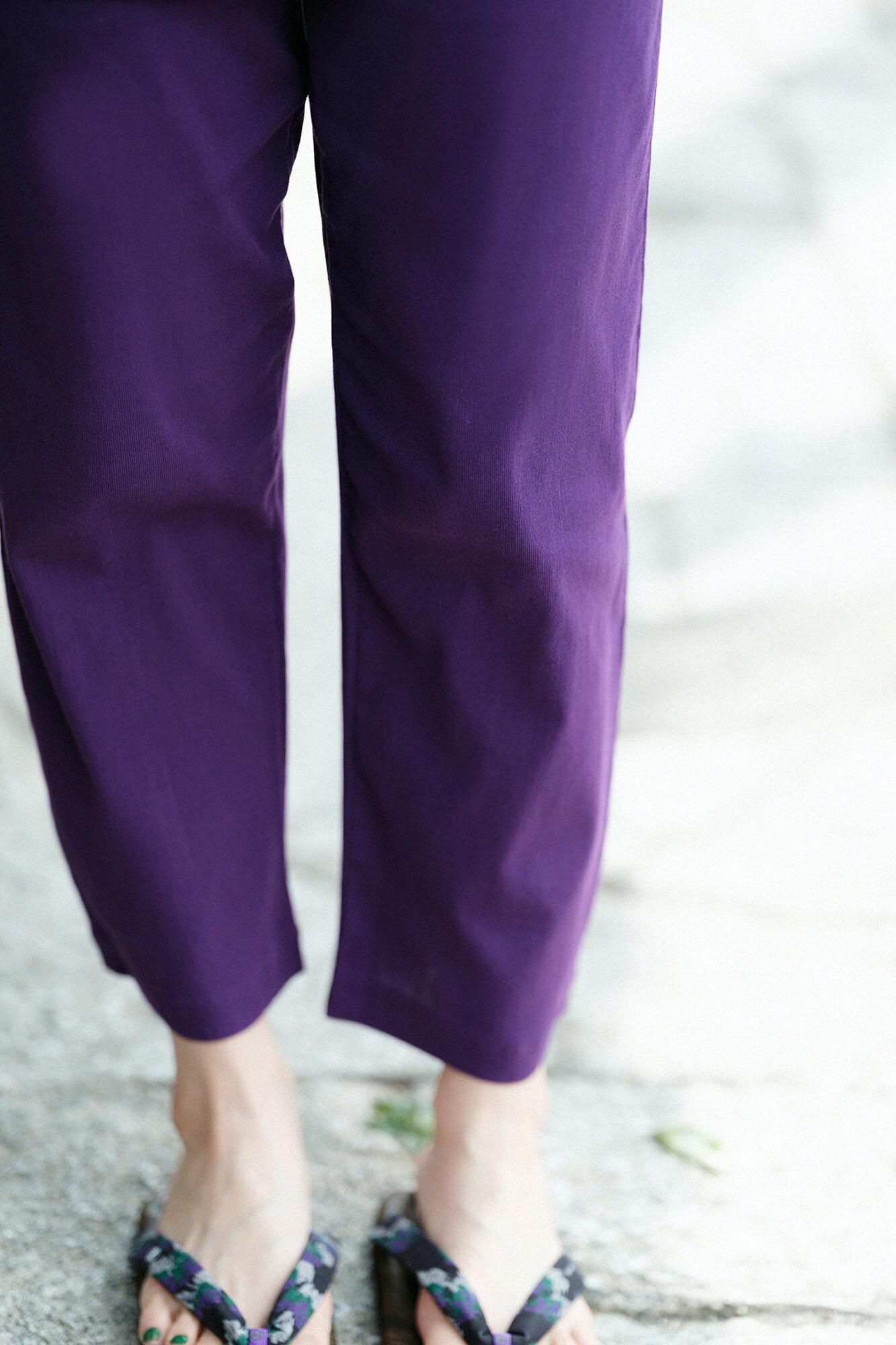 Chizimi Cotton 40/40 Skinny Pants / Bluish Purple
