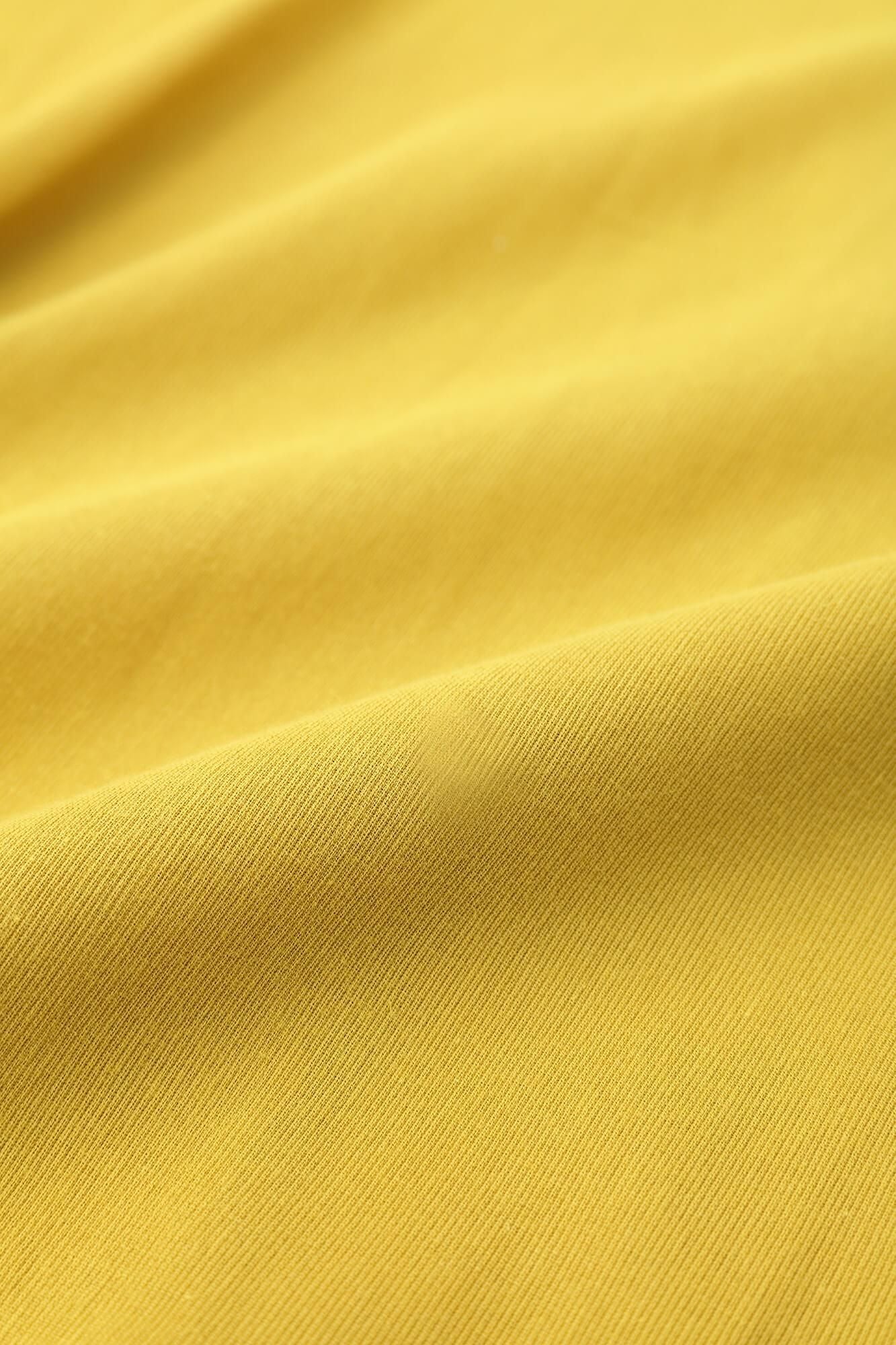 高島縮棉 40/40 短袖上衣/芥末黃