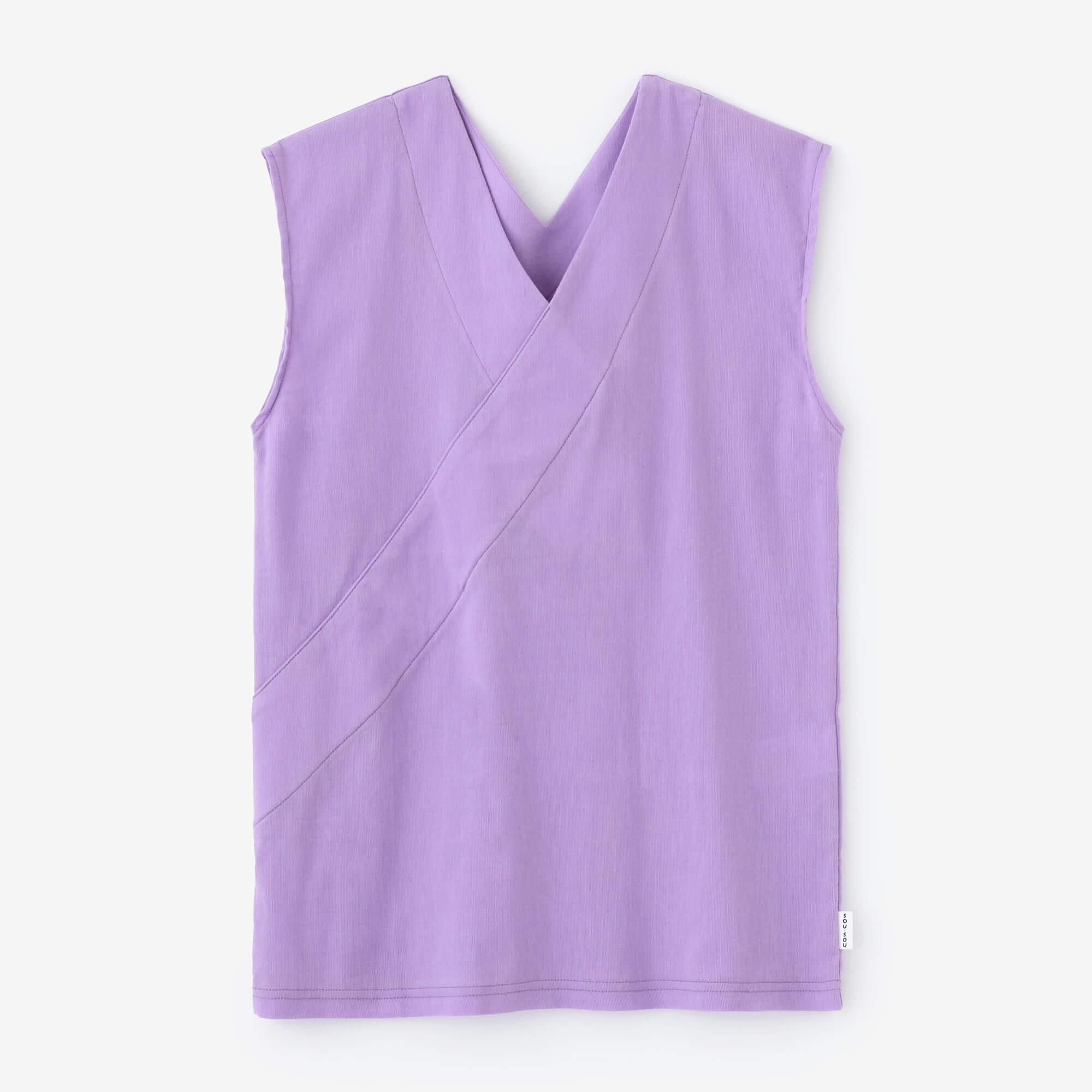 Chizimi Cotton 40/40 V-neck Shirt / Light Light Lilac