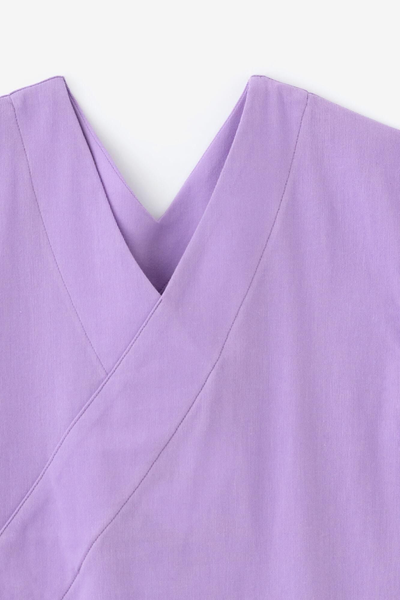 Chizimi Cotton 40/40 V-neck Shirt / Light Light Lilac