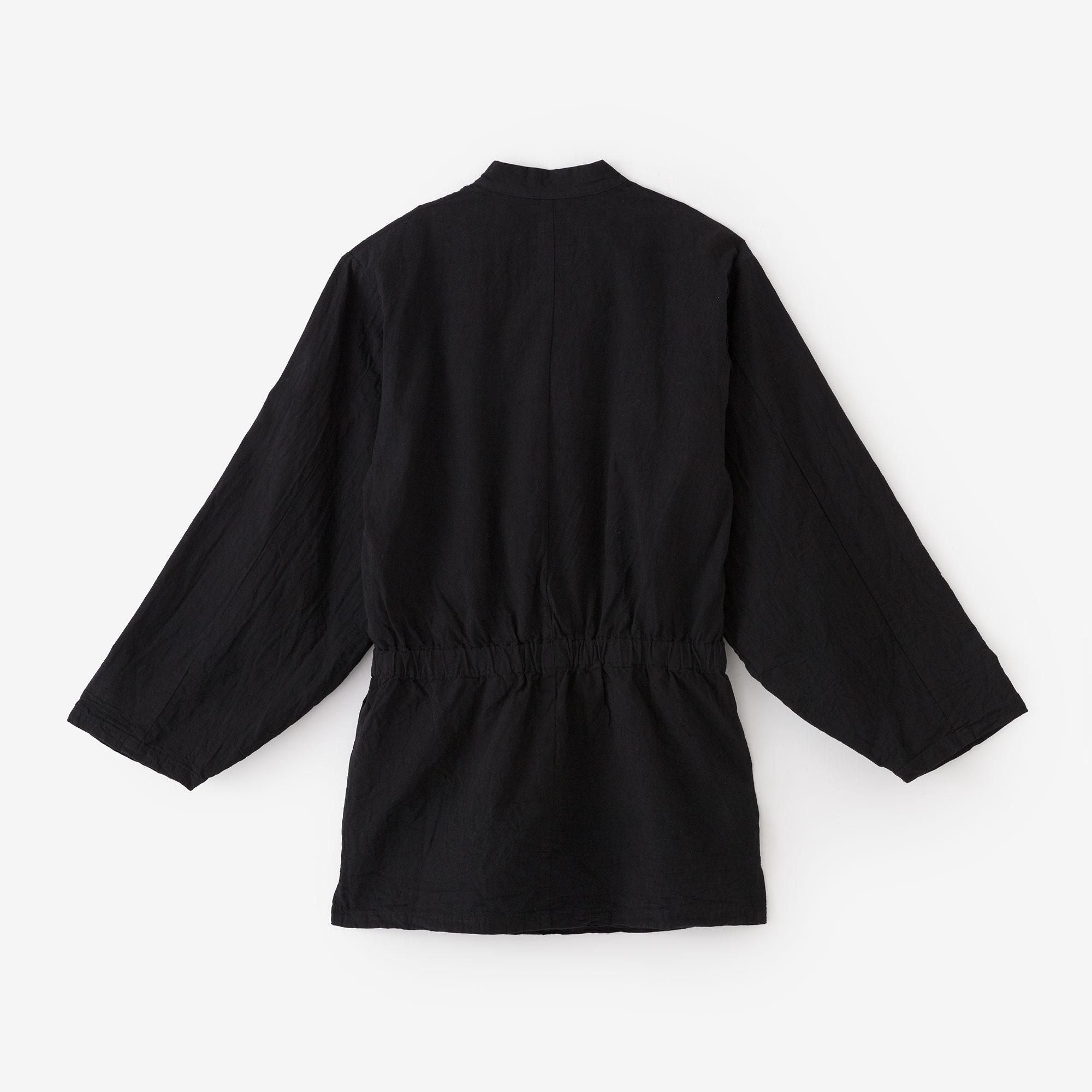 Ise-cotton 20/20 Linen Blend Samue Worker Jacket / Black