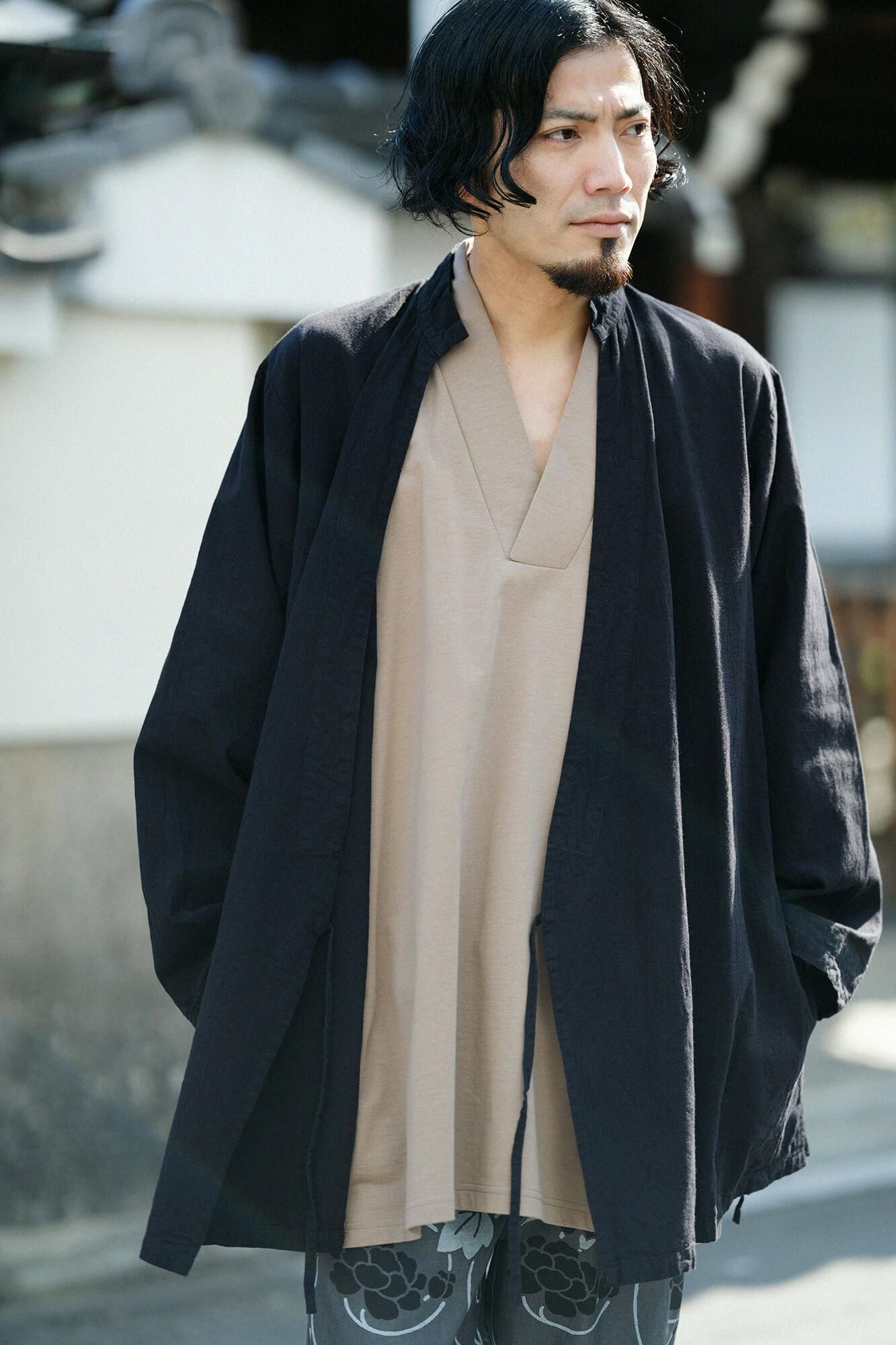 Ise-cotton 20/20 Linen Blend Samue Worker Jacket / Black