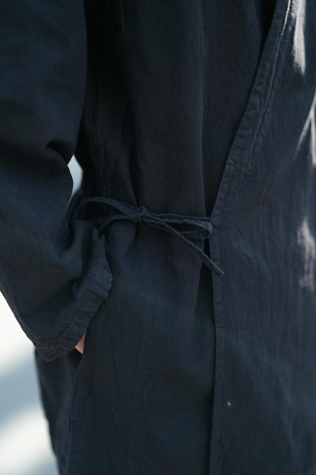 Ise-cotton 20/20 Linen Blend Samue Worker Jacket / Black