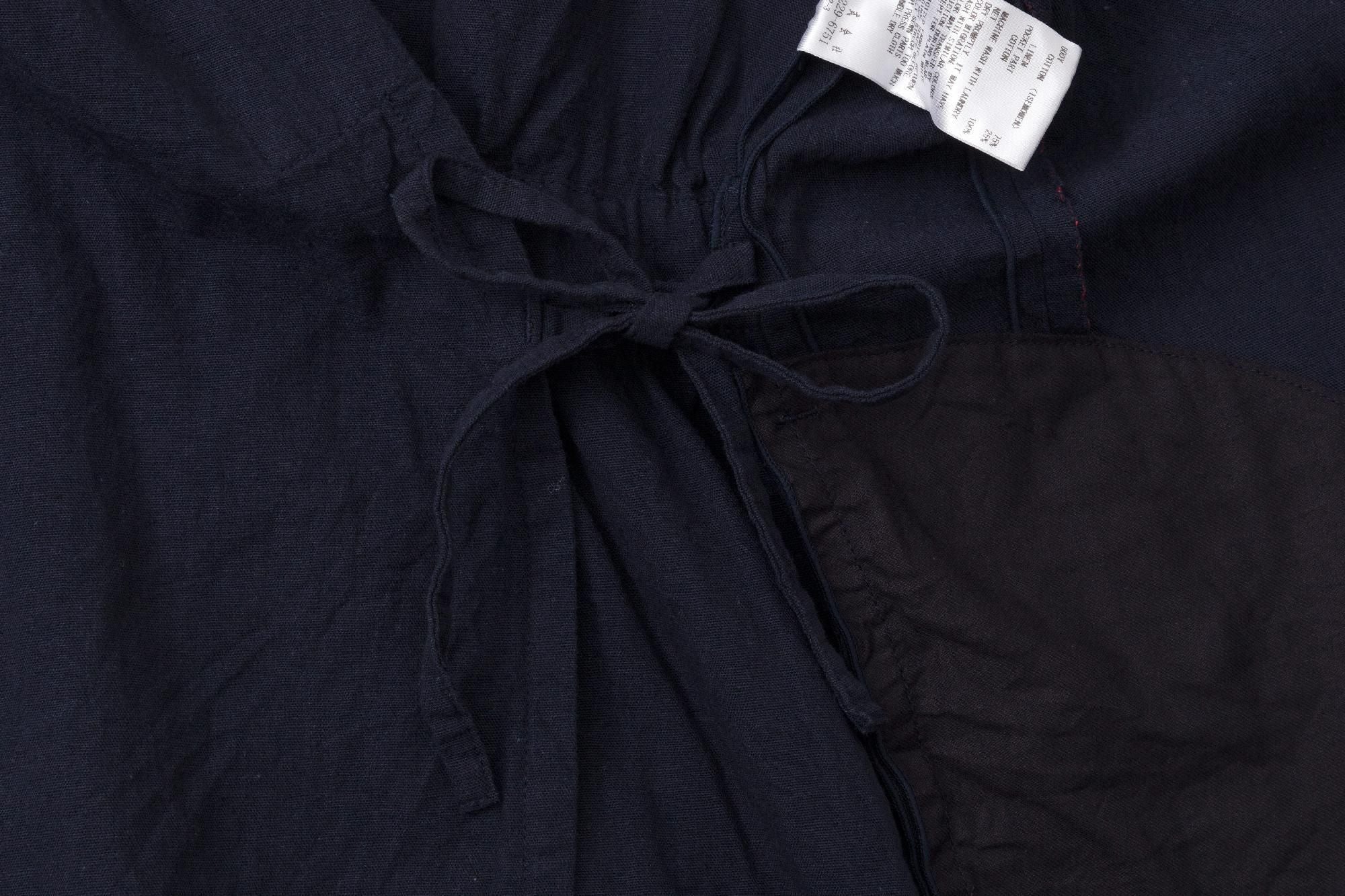 Isemomen Cotton 20/20 Linen-blend Samue Worker Jacket / Dark Blue