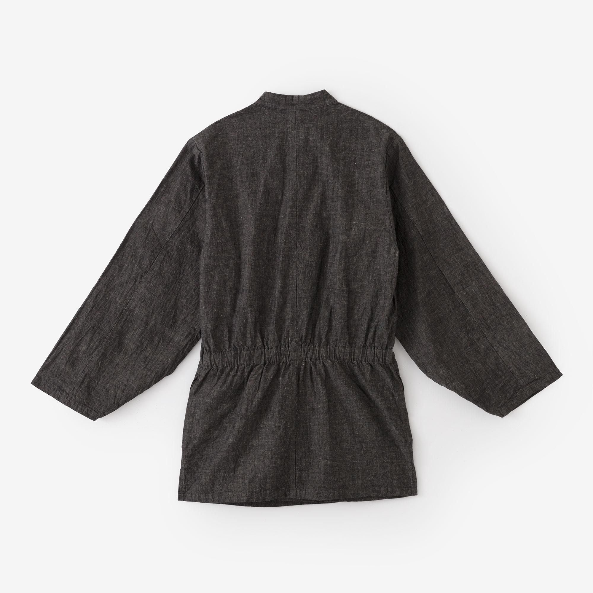 Ise-cotton 20/20 Linen Blend Samue Worker Jacket/ Charcoal Grey 