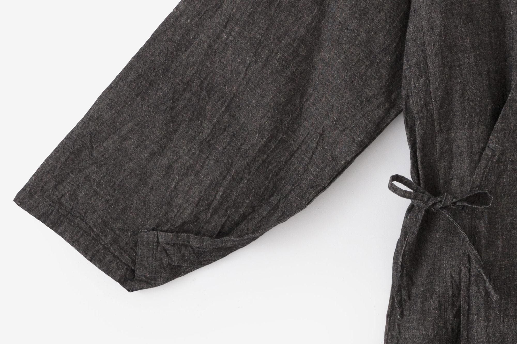 Ise-cotton 20/20 Linen Blend Samue Worker Jacket/ Charcoal Grey 