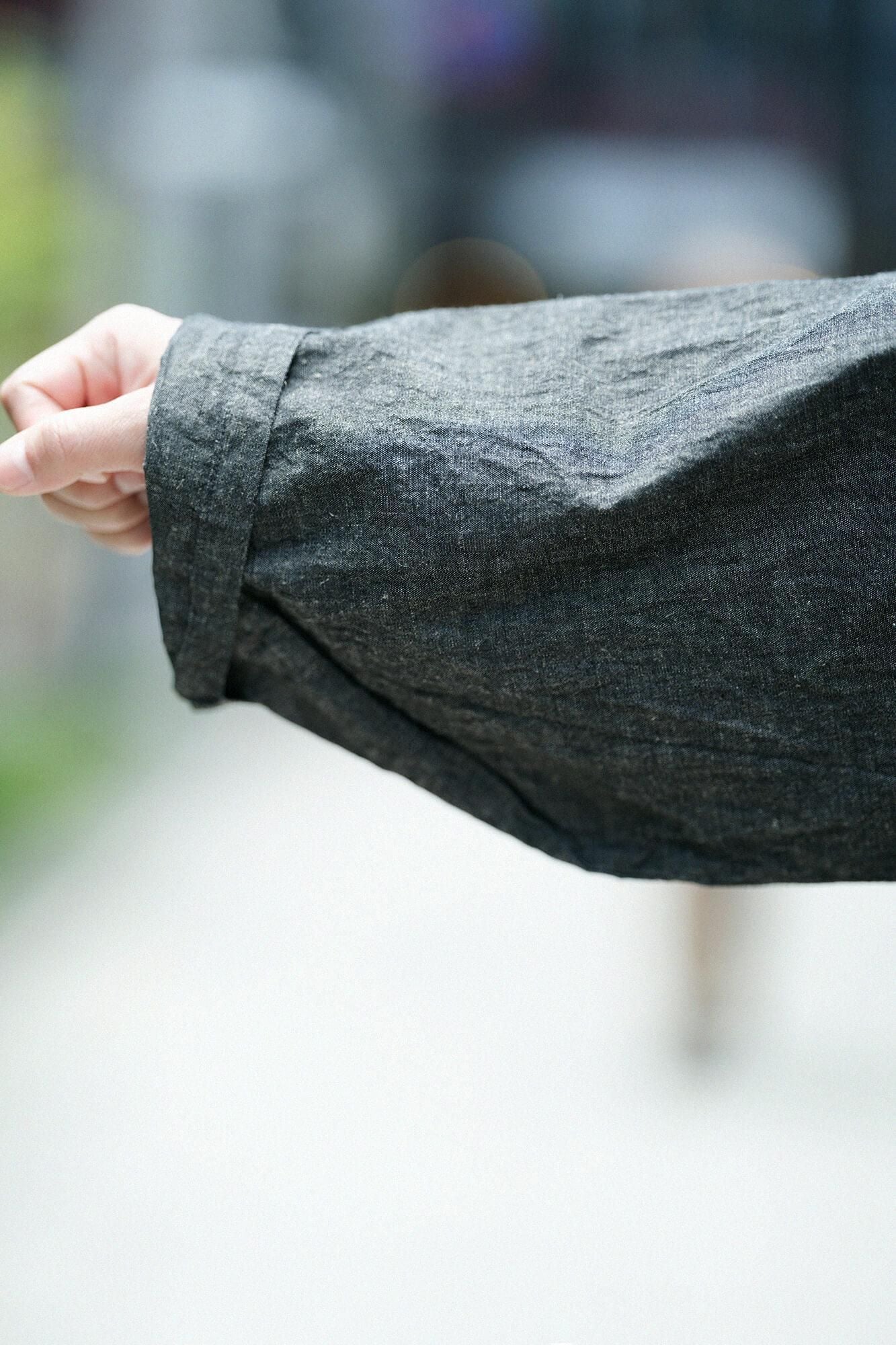 Ise-cotton 20/20 Linen Blend Samue Worker Jacket/ Charcoal Grey 