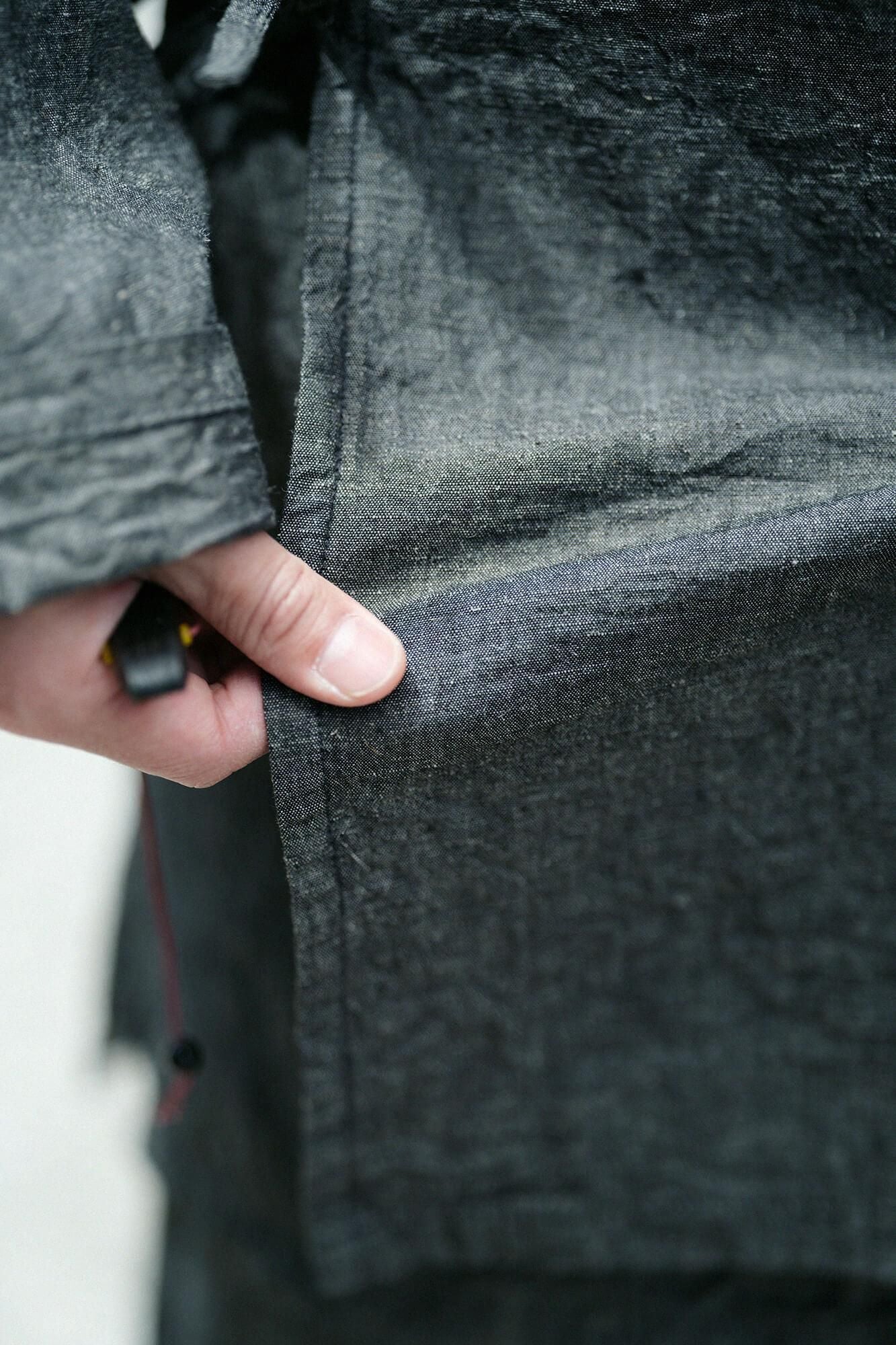 Ise-cotton 20/20 Linen Blend Samue Worker Jacket/ Charcoal Grey 