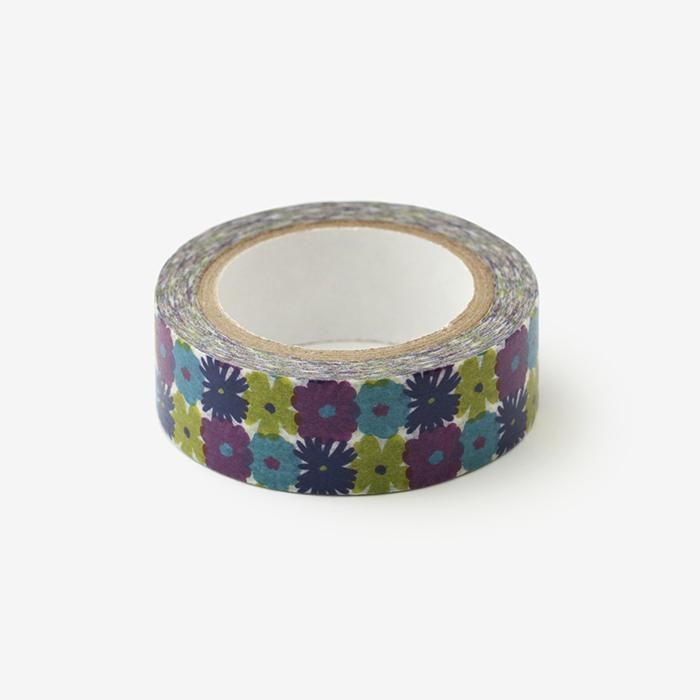 【net限定】テキスタイル・マステ/おおらかとりどり【1.5cm幅】