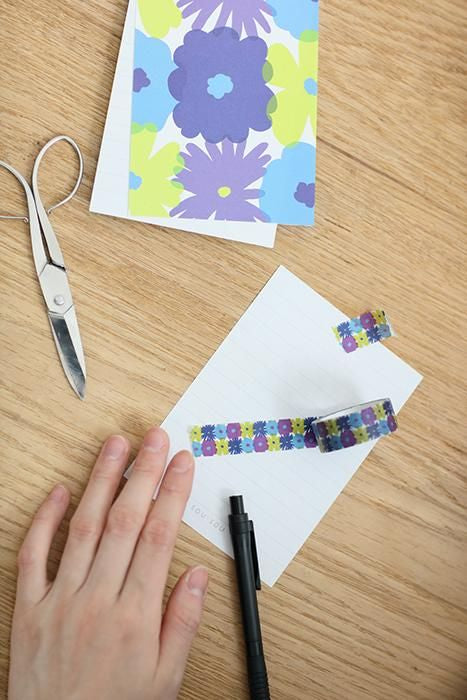 【net限定】テキスタイル・マステ/おおらかとりどり【1.5cm幅】