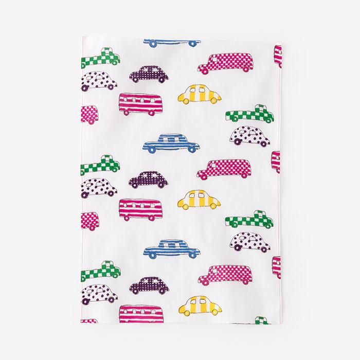 伊勢木綿 textile手ぬぐい(ひめ丈)/じどうしゃ