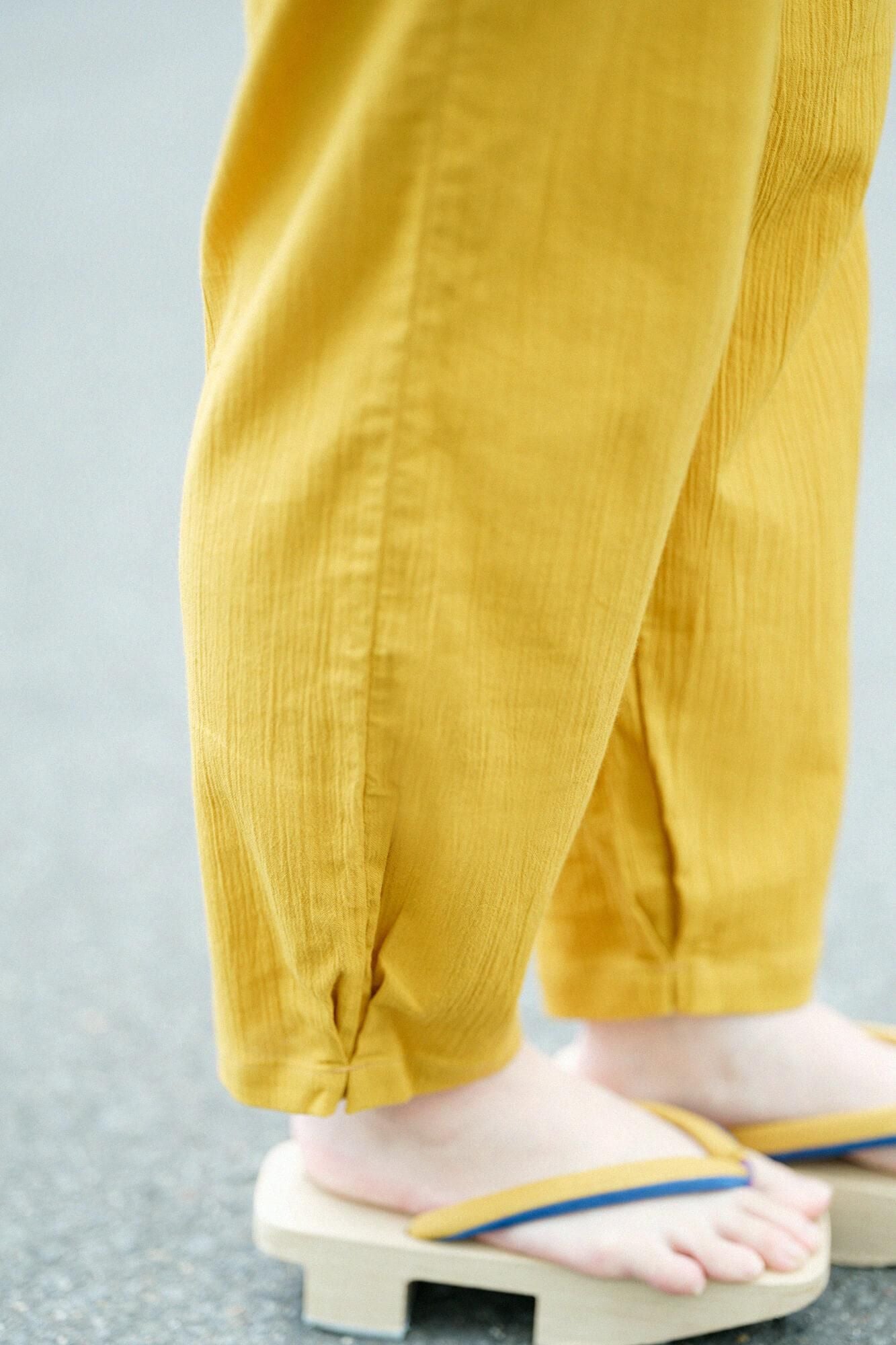 高島縮棉 20/20工人褲/金黃色