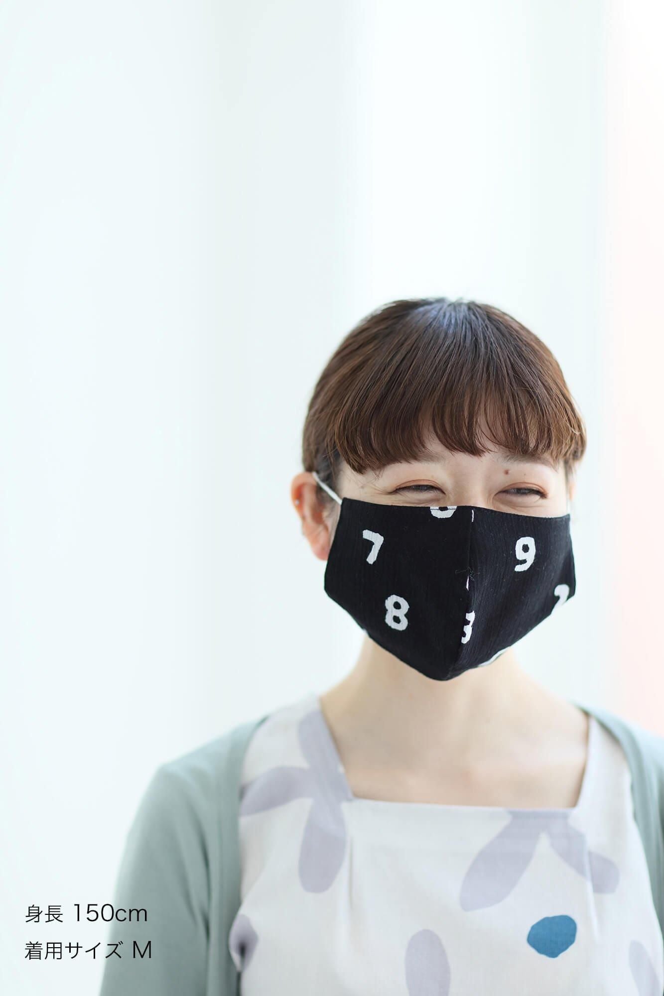 ◎【30%OFF】高島縮棉圖案紋樣布口罩(僅限M碼)/ SO-SU-U十數黑色