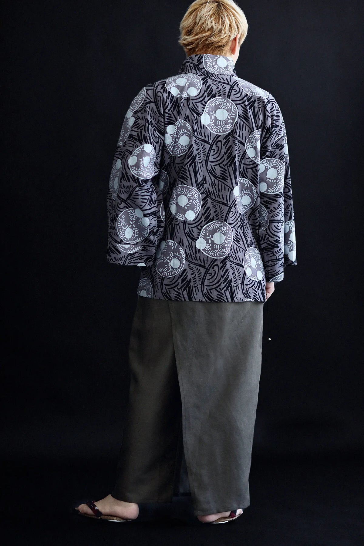 【net Limited】Chizimi Cotton 20/20 Double Breasted Shirt / Somon