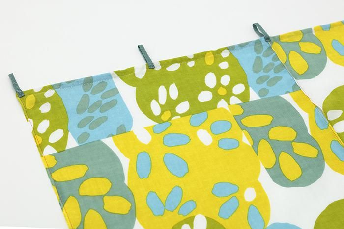 Ise-cotton Handkerchief Short Curtain 2-piece / Little Flowers