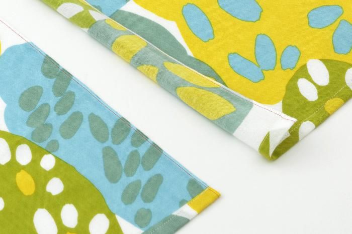 Ise-cotton Handkerchief Short Curtain 2-piece / Little Flowers