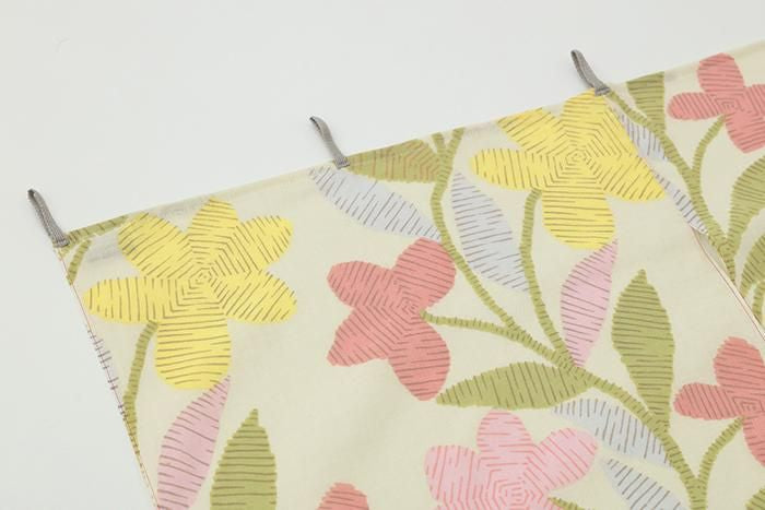 伊勢木綿 手ぬぐいのれん 2巾/木版(もくはん)