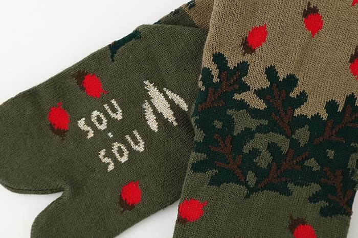 ●兒童分趾襪 普通長度 /橡子滾滾 玉露茶色【小・中・大】