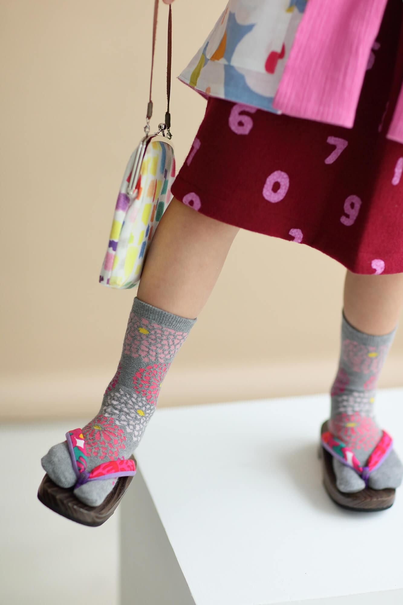 ●Tabi Socks for Kids Mid-calf / Chrysanthemum【S・M・L】