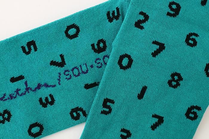 Tabi Socks (Mid-calf)/SO-SU-U Teal Green×Black【Men・Women】