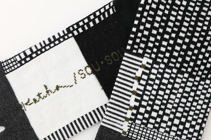 足袋下(踝丈)/間がさね 墨黒に苔(すみくろにこけ)【男・女性用】