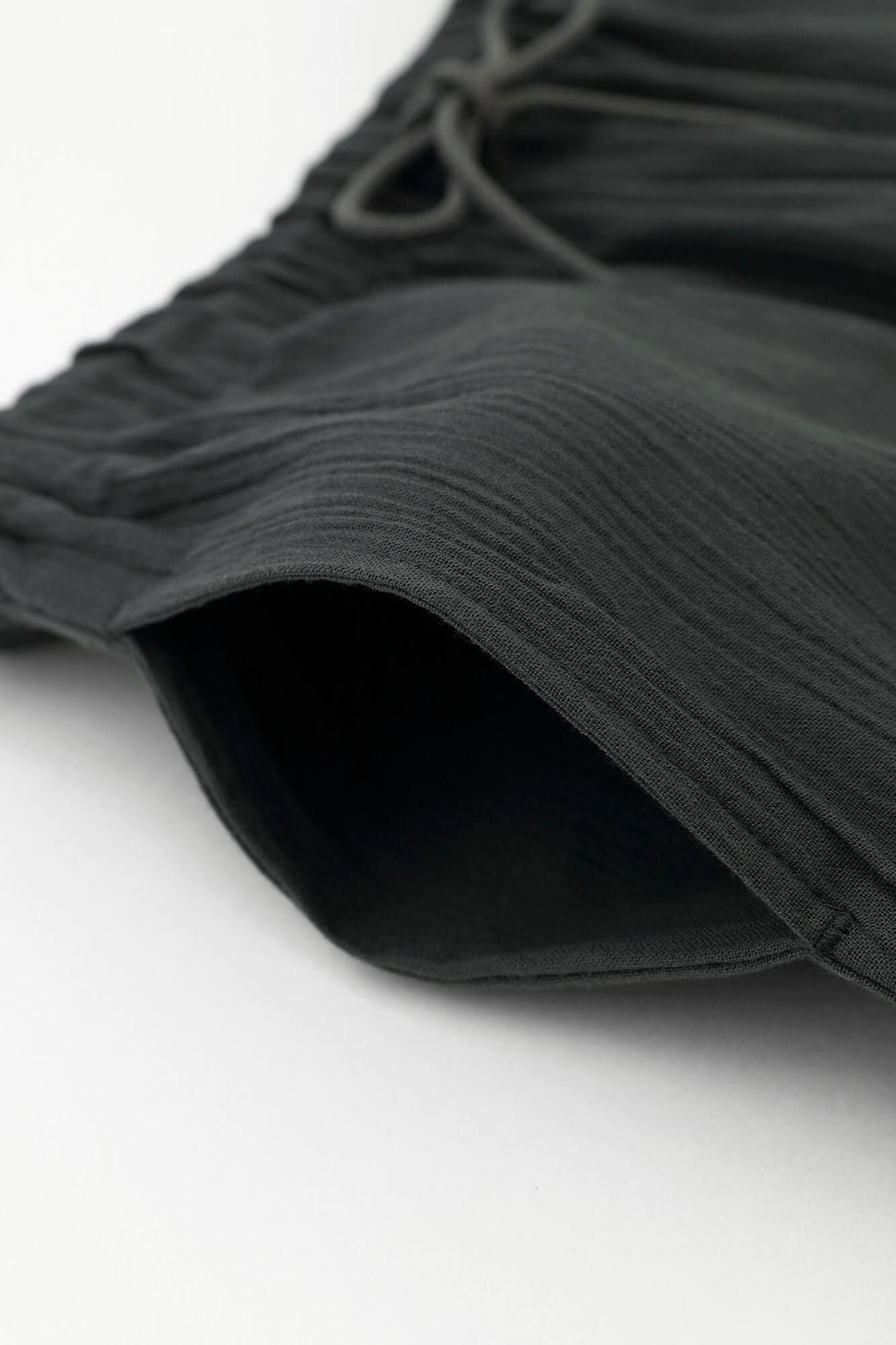 高島縮棉 20/20 休閒窄管長褲/深鉛色