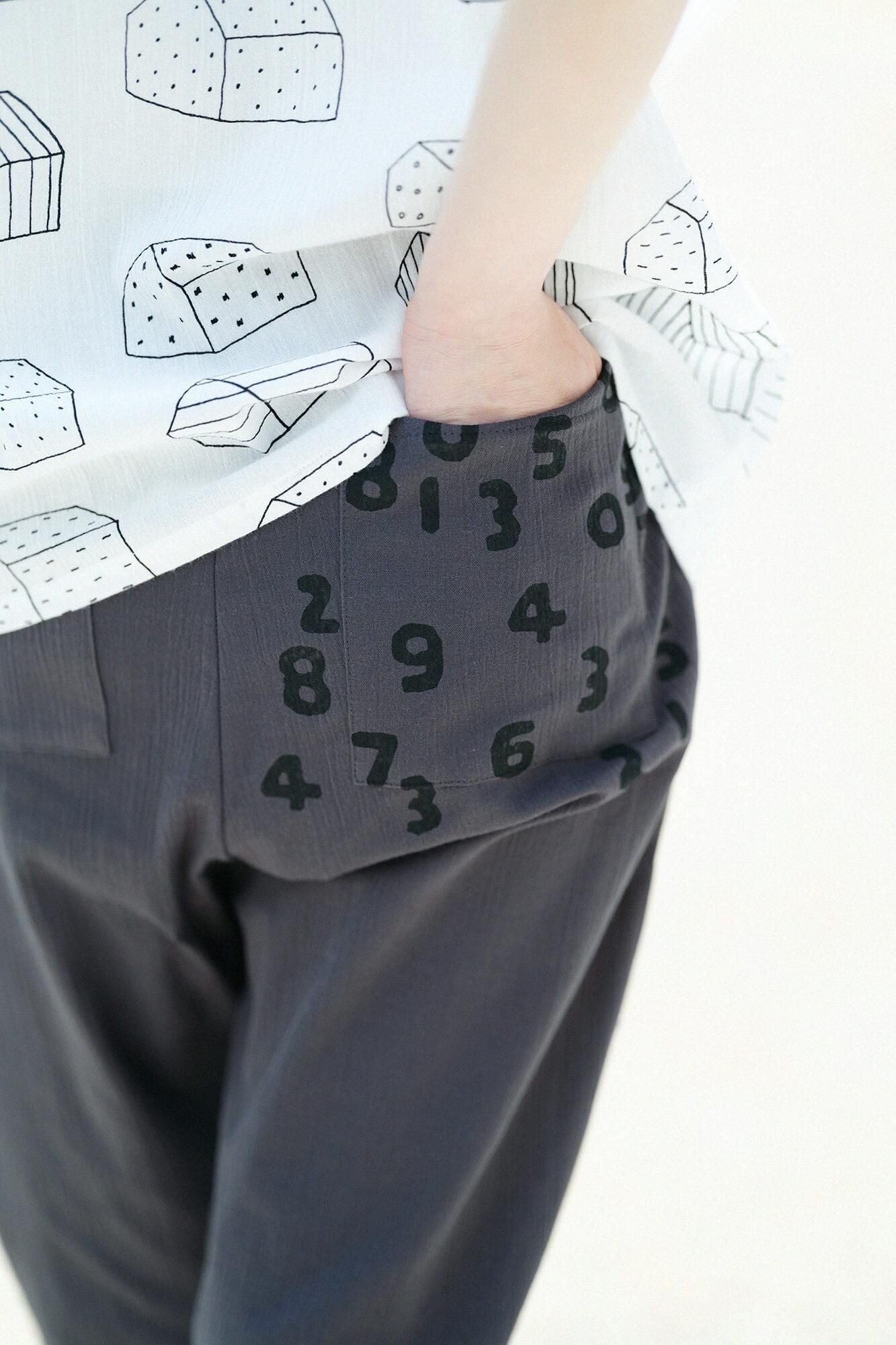 高島縮棉 20/20 休閒窄管長褲/深鉛色