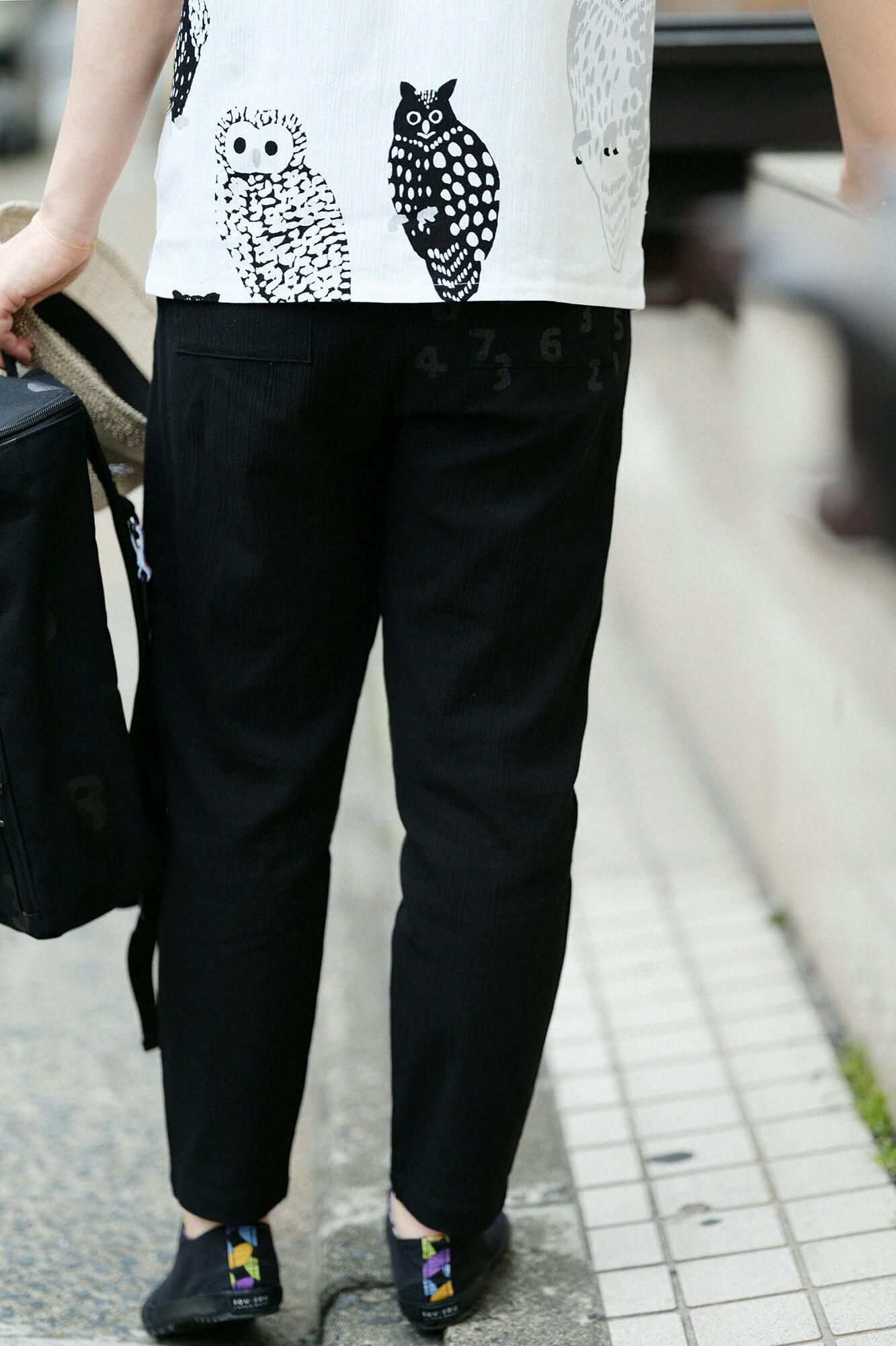 타카시마치지미 20/20 이지 테이퍼드 팬츠/검은색