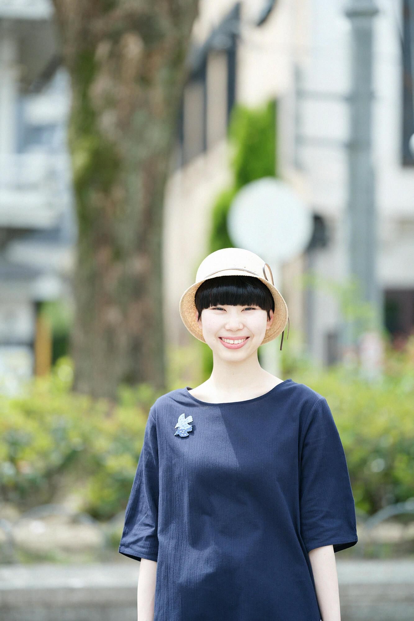 Chizimi Cotton 20/20 Elbow Length Sleeve Tunic / Dark Blue