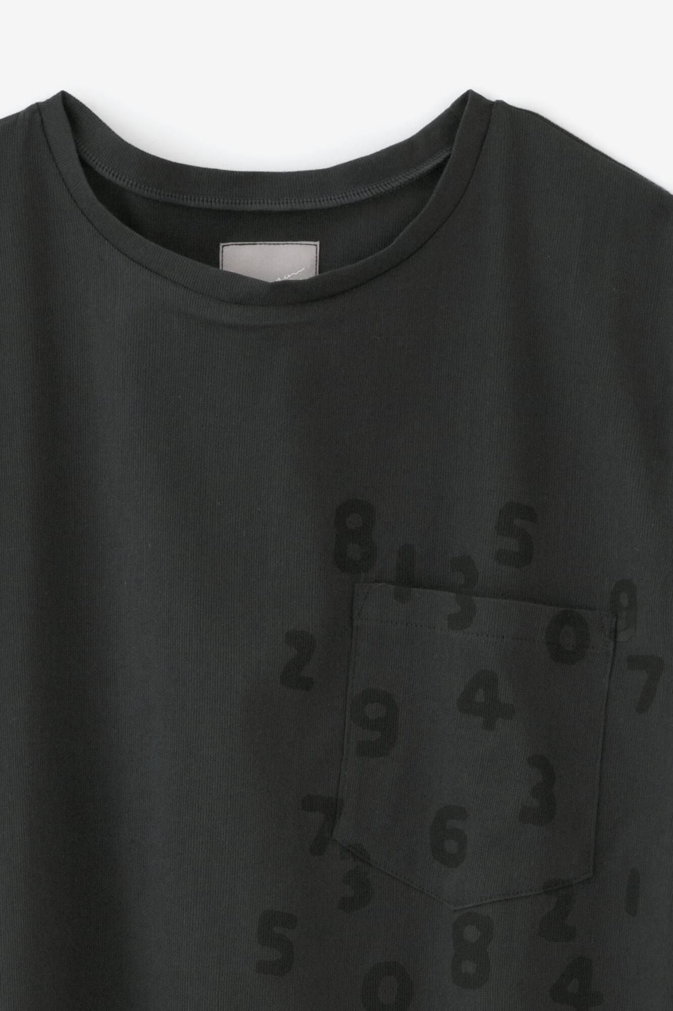 高島縮棉 40/40短袖口袋T-shirt /深鉛色× SO-SU-U十數 昆
